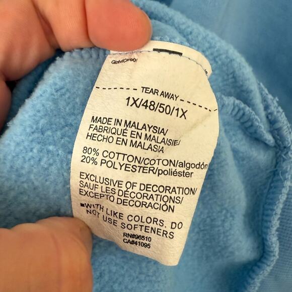 Under Armour Light Blue Fleece Lined Crewneck Long Sleeve Pull Over Sweater-1X - Picture 5 of 5